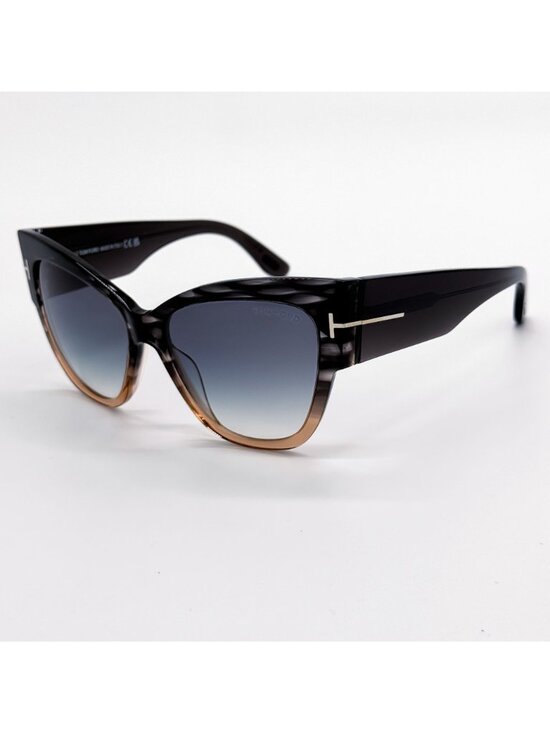 NEW TOM FORD ANOUSHKA SUNGLASSES TF371 20B CAT EYE BROWN WOMEN EYEWEAR FT0371 main image 4